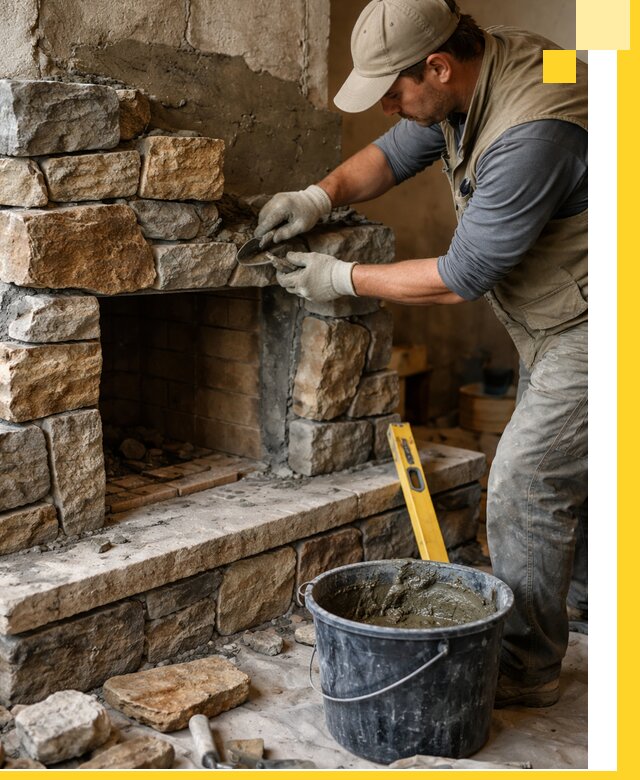 Изготовление и установка каменных каминов под ключ в Кумертау