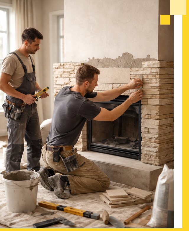 Установка и монтаж каминов для загородного дома в Кумертау