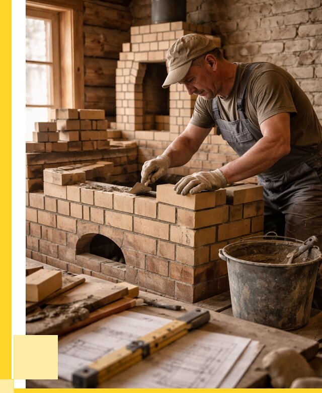 Кладка печей из кирпича в Кумертау цены от 30627 р. - ЭриданКра