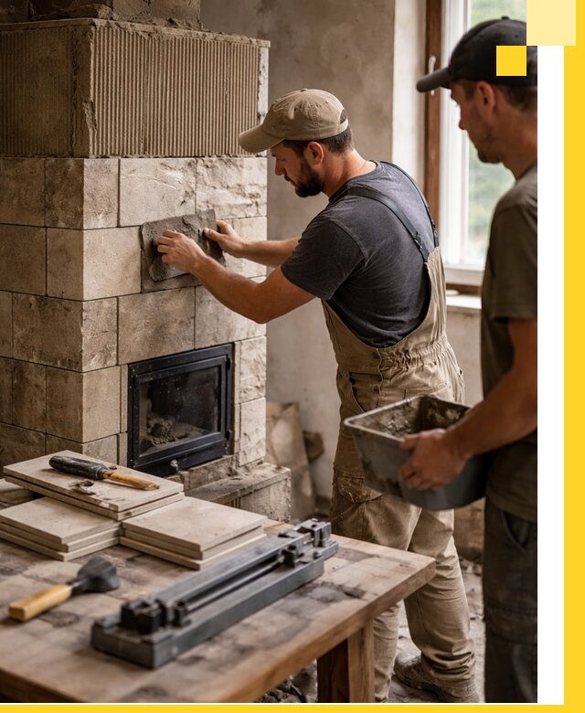 Профессиональная облицовка печей в Кумертау: керамика и камень