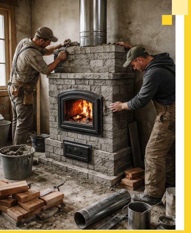 Производство, поставка и монтаж дровяных печей в Кумертау