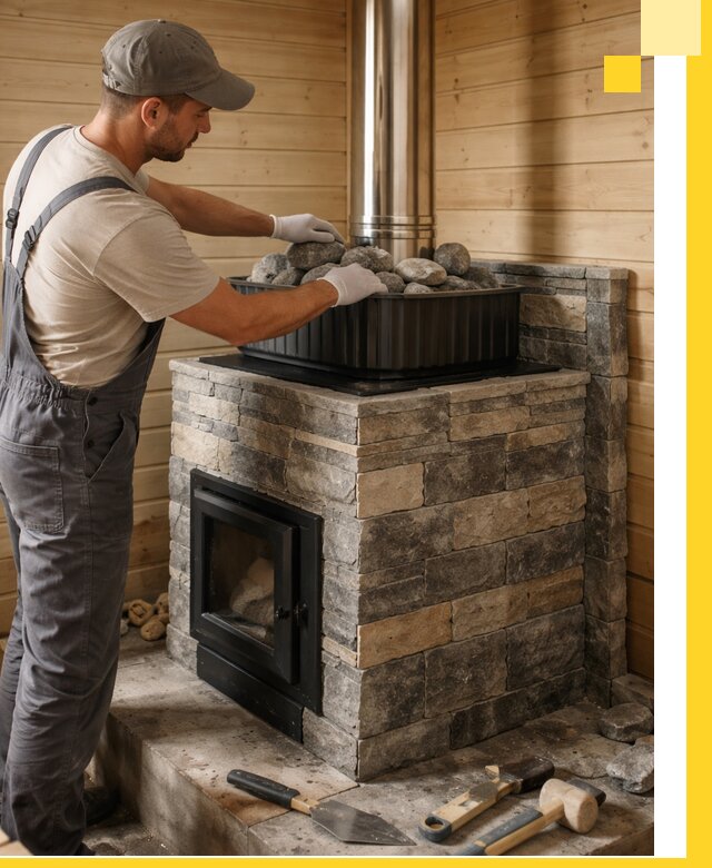 Печи для парной в Кумертау, производство, монтаж и обслуживание