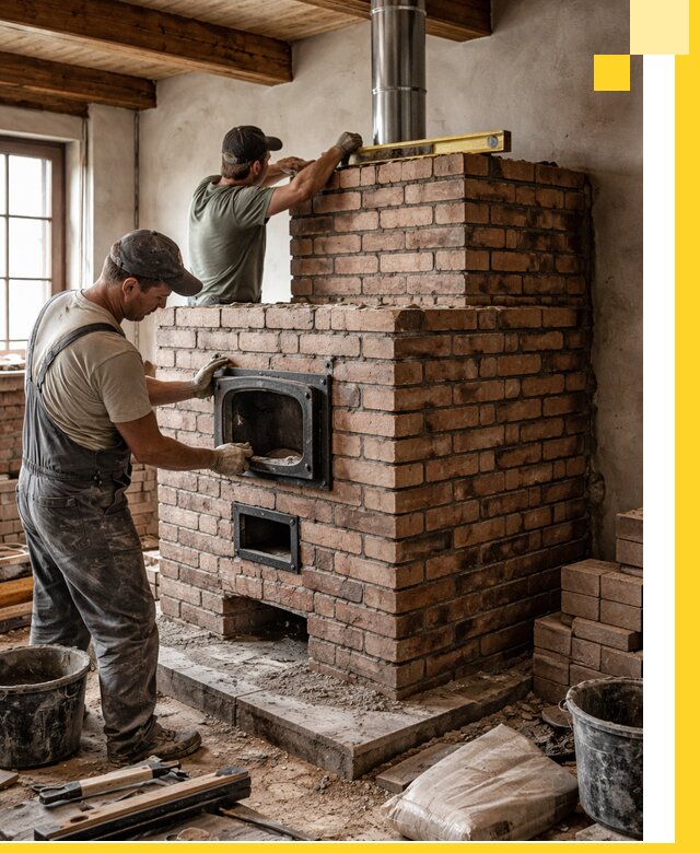 Печи для загородного дома под ключ в Кумертау — монтаж и сервис