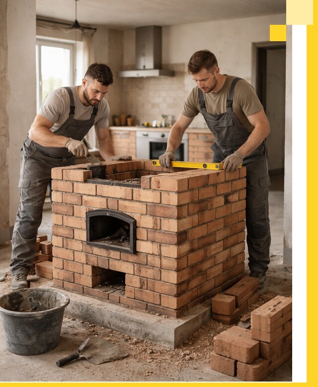 Установка и монтаж печей в частном доме в Кумертау под ключ