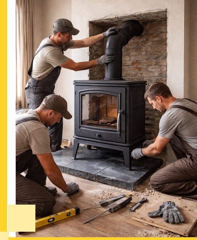 Монтаж печи камина в частном доме в Кумертау от 25523 р. | ЭриданКра
