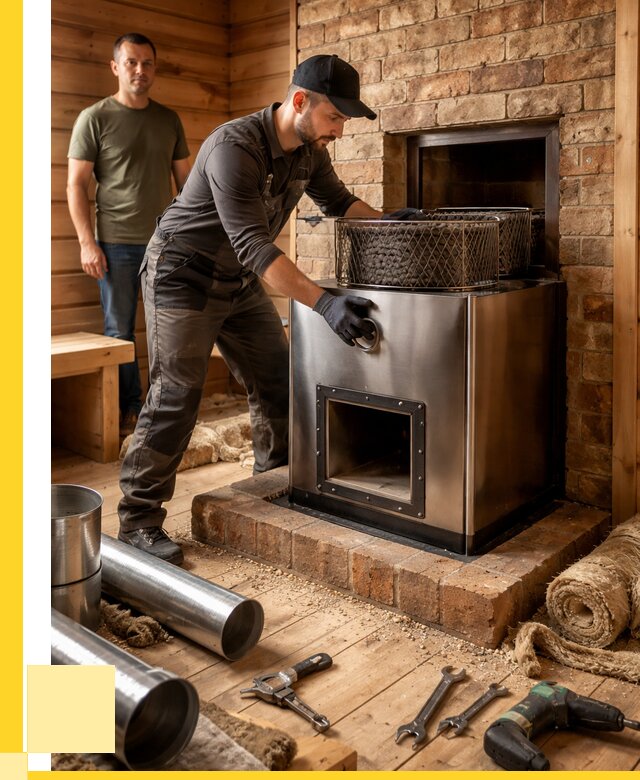 Монтаж банных печей под ключ в Кумертау от 18376 р., ЭриданКра