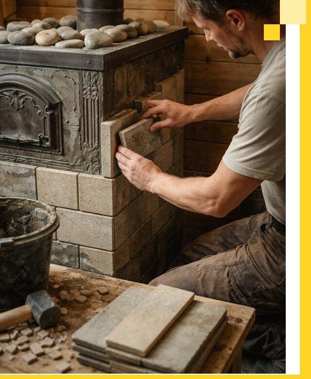 Облицовка банных печей в Кумертау профессиональная отделка