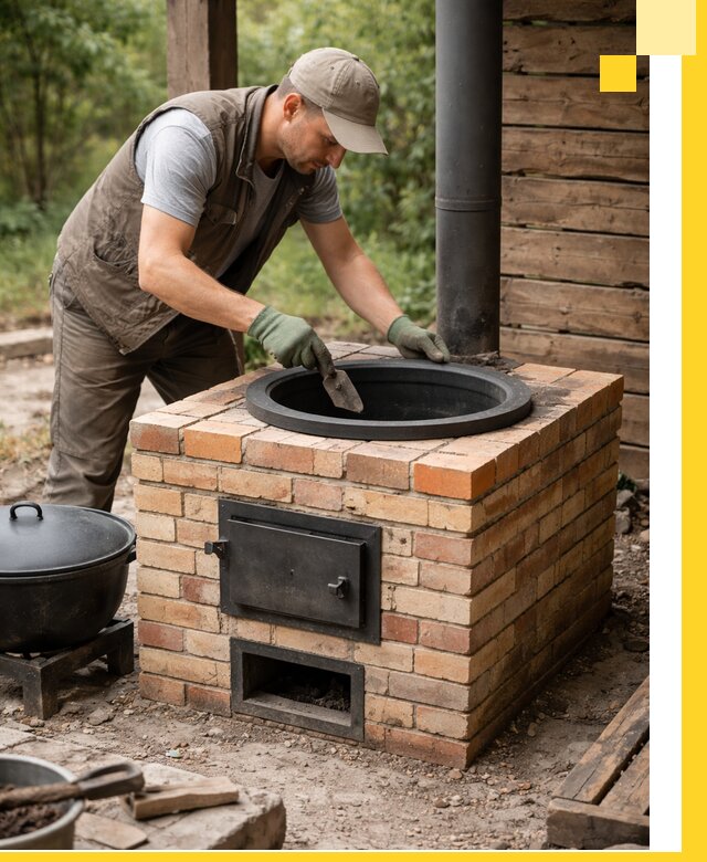 Изготовление и установка печей для казана в Кумертау под ключ