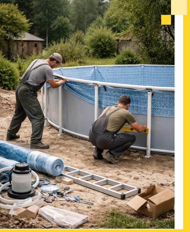 Установка и монтаж каркасных бассейнов в Кумертау под ключ