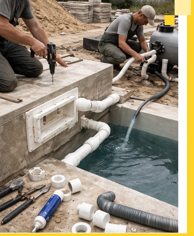 Строительство скиммерных бассейнов под ключ в Кумертау