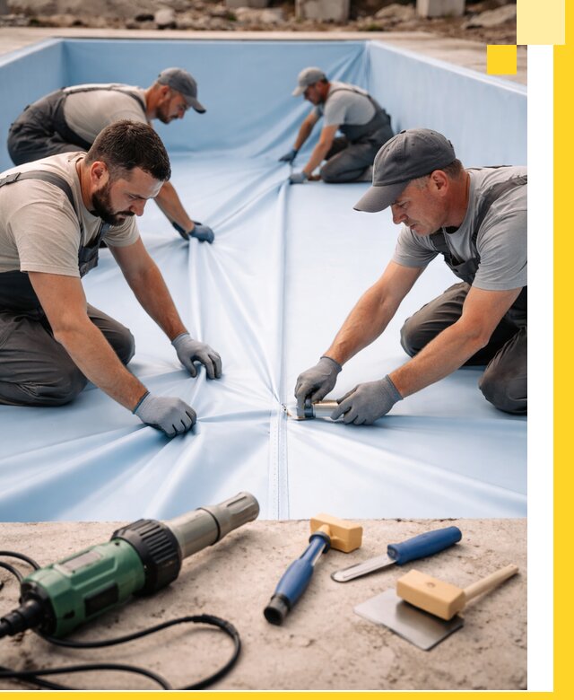 ПВХ пленка для бассейнов с монтажом и гарантией в Кумертау