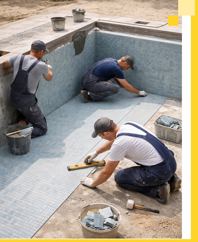 Укладка и установка плитки для бассейнов под ключ в Кумертау