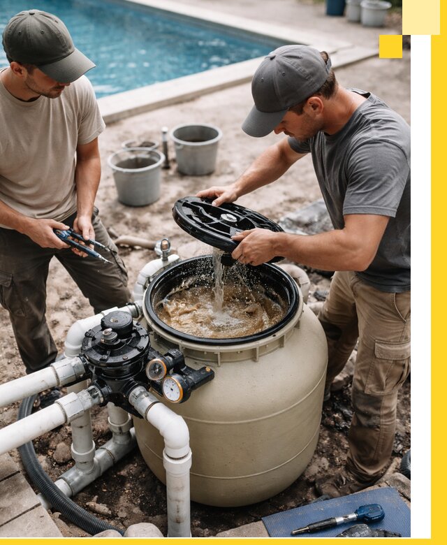 Установка и обслуживание песочных фильтров для бассейнов в Кумертау