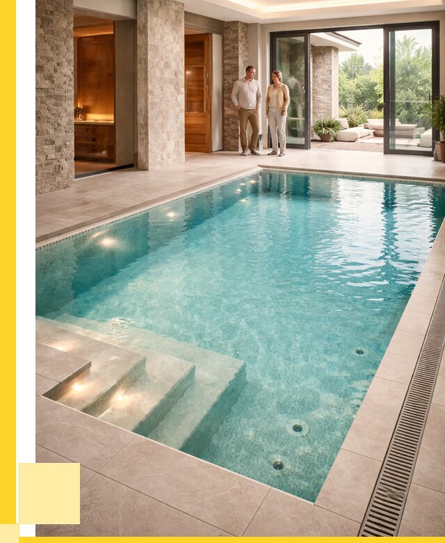 Бассейн во дворе в Кумертау: проект, отделка от 1225080 р. | ЭриданКра