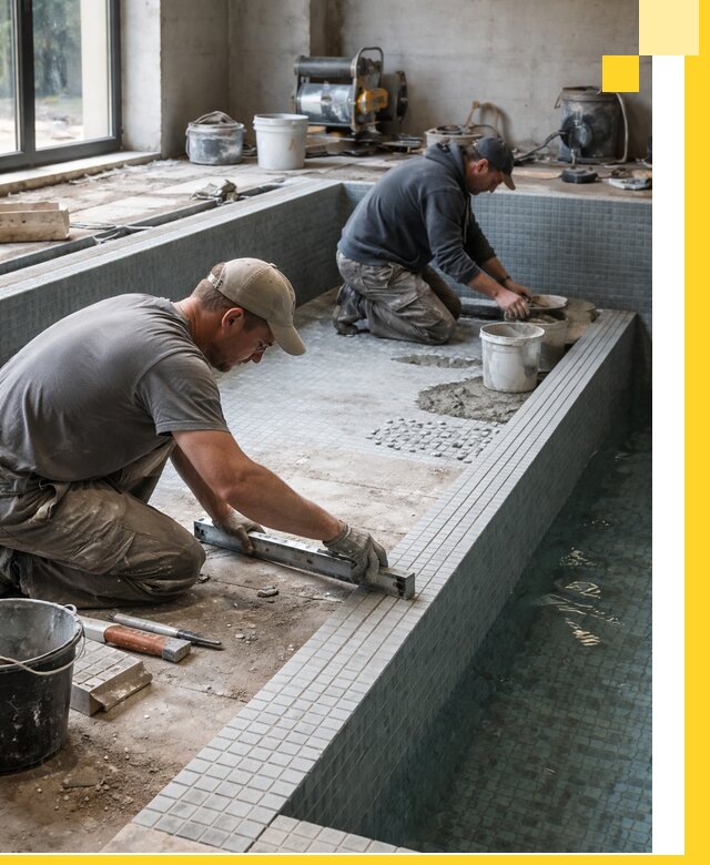 Строительство бассейна в частном доме в Кумертау под ключ