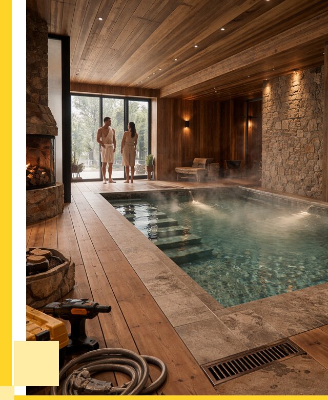 Проекты бань с бассейном под ключ в Кумертау от 76568 р., ЭриданКра