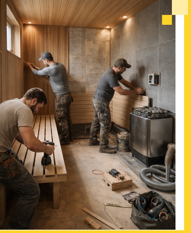 Сауны под ключ в Кумертау, проектирование, строительство, отделка