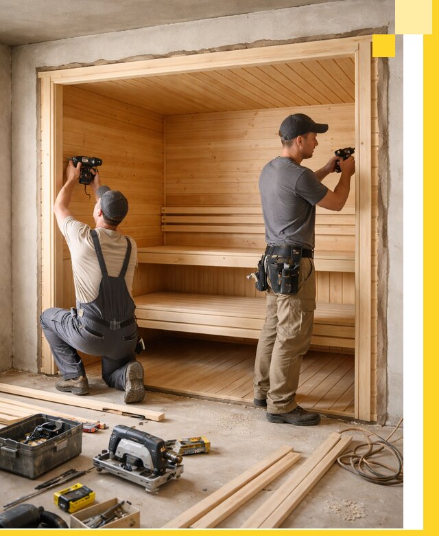 Монтаж саун под ключ в Кумертау — проектирование и установка