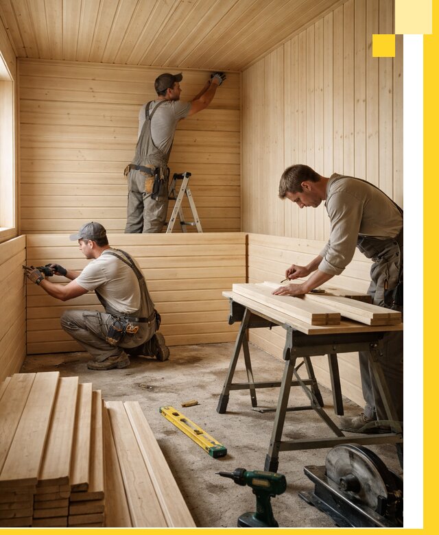 Обшивка саун в Кумертау из натуральной древесины под ключ