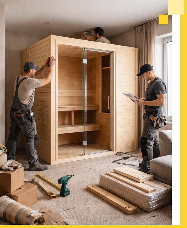 Установка и благоустройство саун в квартире в Кумертау