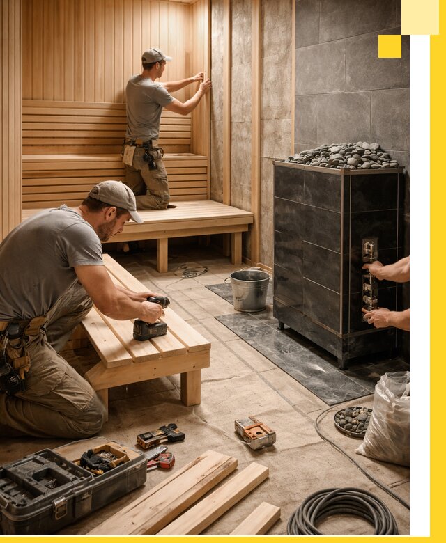 Дизайн и строительство интерьерных саун под ключ в Кумертау