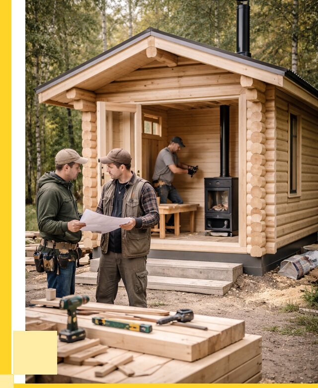 Монтаж бань под ключ в Кумертау — от 204180 р. | ЭриданКра