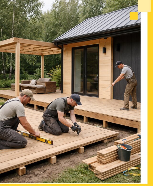 Строительство бань с террасой и бассейном под ключ в Кумертау