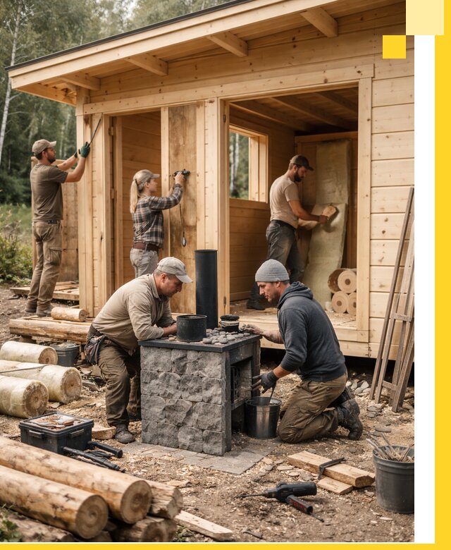 Купить баню под ключ в Кумертау строительство монтаж отделка