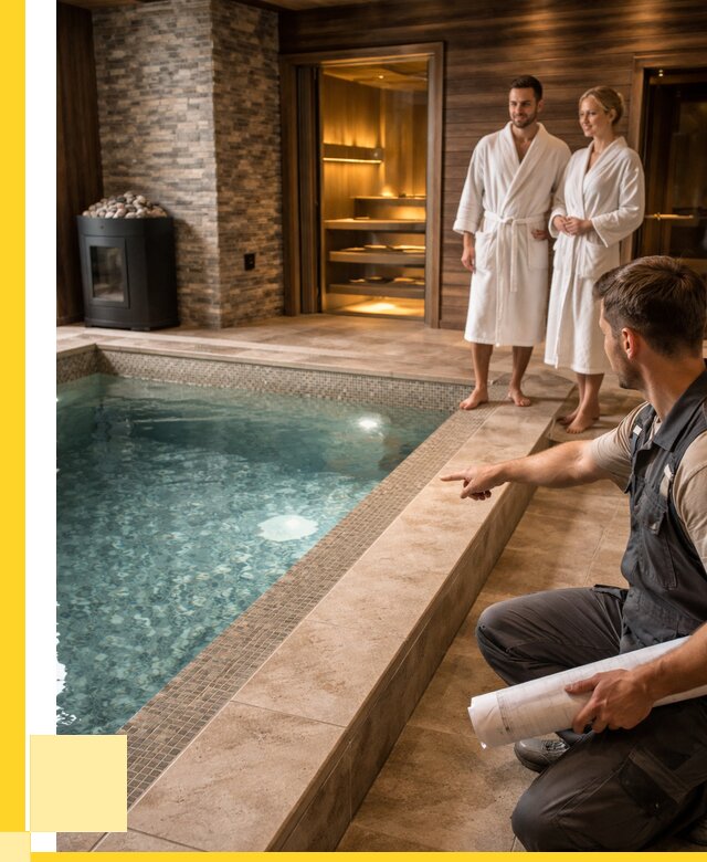 Проект бани с бассейном под ключ в Кумертау от 66359 р. | ЭриданКра