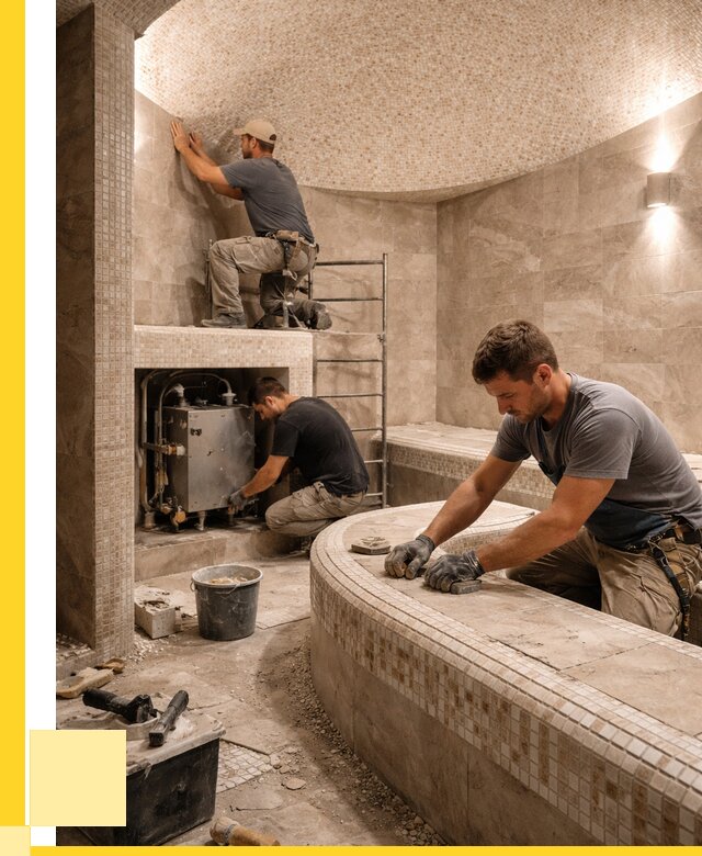 Монтаж хамамов под ключ в Кумертау от 255225 р. ЭриданКра