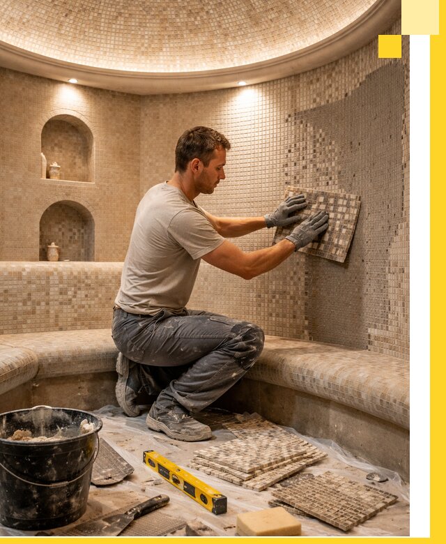 Устройство и монтаж домашнего хамама под ключ в Кумертау