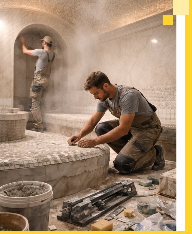 Профессиональный дизайн хамама и SPA под ключ в Кумертау