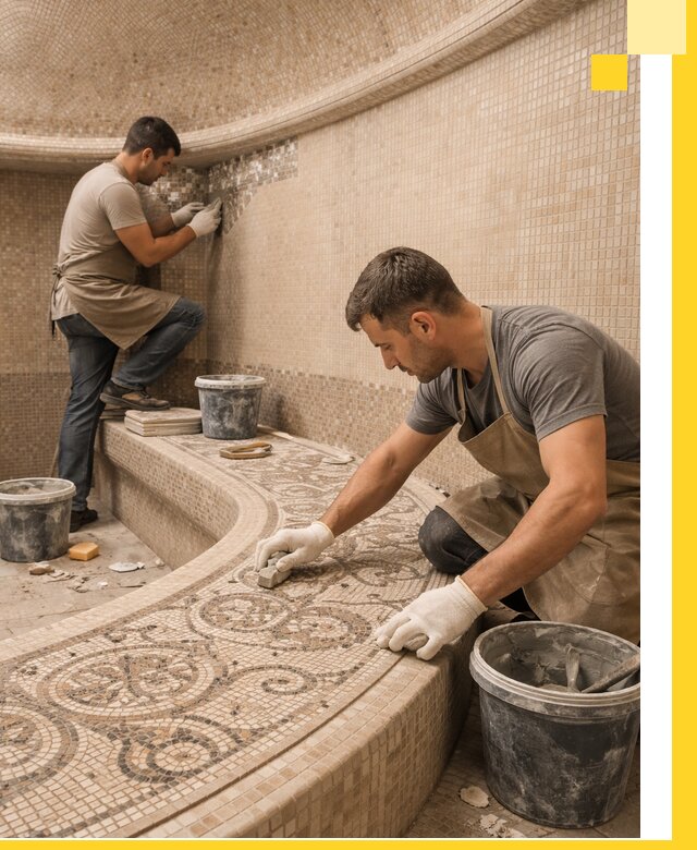 Плитка для хамама в Кумертау, укладка, подбор и поставка