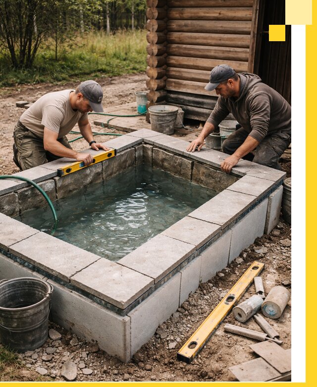 Изготовление и установка холодных купелей под ключ в Кумертау